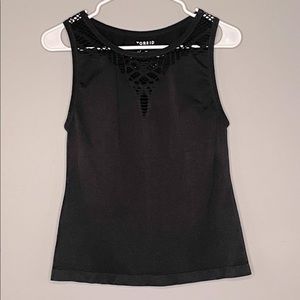 Plus Size 2X Torrid Stretchy Black Smoothing Tank with Sexy Neckline